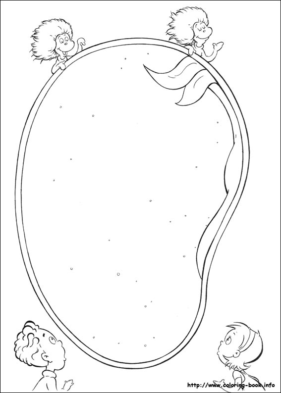 Plansa de colorat cu Cat in the hat 56 56